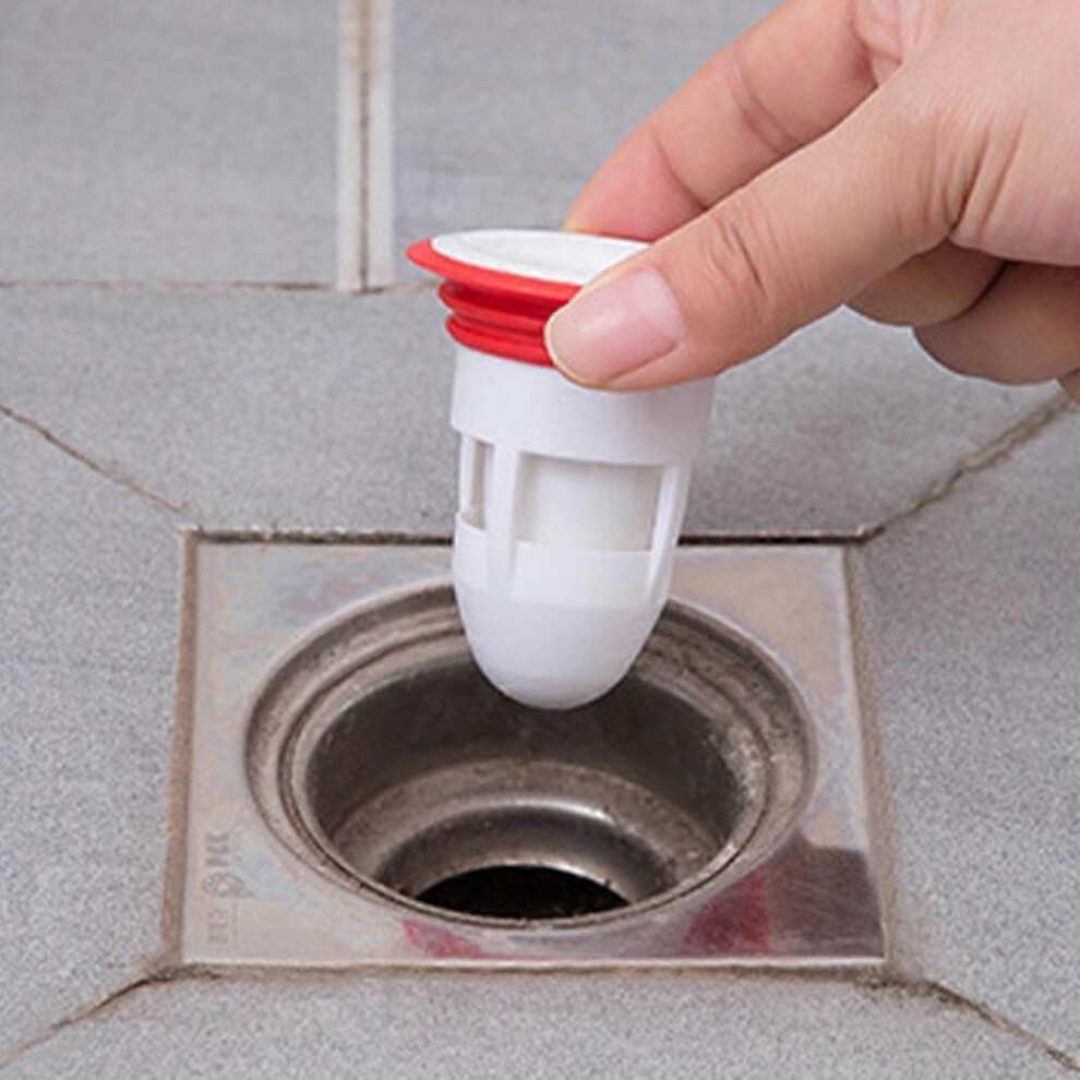 (1Pc, White) Sewer Shower Drain Stopper Hair Trap Deodorant Floor Drain Core Anti-Odor 4059813024594