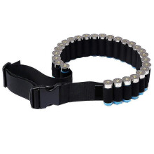 (Yellow, One size) Tactical fighter 27 shell belt bandolier gun calibre 12 holder shotgun cartridge belt military ammunition outdoor