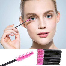 (B, One size) 100PCS Disposable Mini Eyelash EyeLash Makeup Brush Mascara Wands Applicator