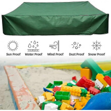 (180x180cm, black) Sandpit Cover 150x150 Cm Waterproof Cover Uv Protection 70% Protection For Oxford Sandpit With Drawstring, Green (150x150 Cm)