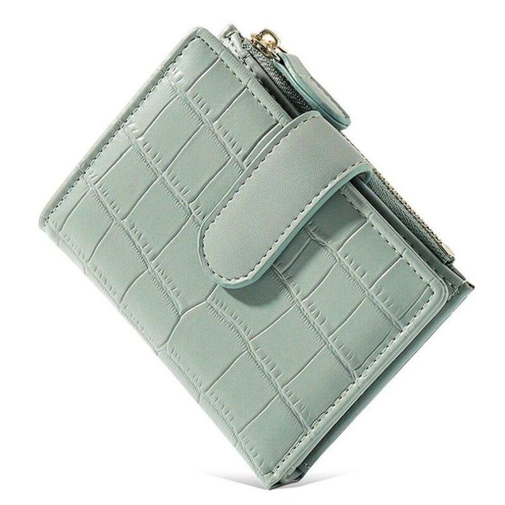 (green, One Size) Fashion Stone Pattern Small Wallets Pu Leather Coin Pures Ladies Popular Card Holder Mini New Design Standard Purses For Women