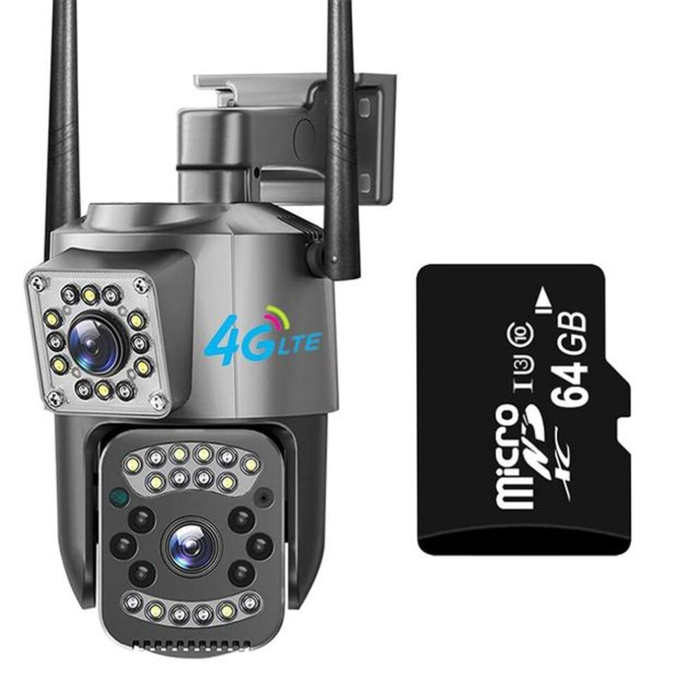 (4G version 64GB) New Eu V380 Pro Wi-fi 4g Sim Card 4k 8mp Cctv Camera Outdoor Ip Security Camera Bidirectional Call Color Night Vision Ai Mobile Trackin
