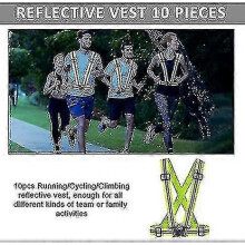 (As show, One size) Reflective Vest Gear Unisex Warning Vests Adjustable Laser Safety Band Compatible With Night Running Cycling Jogging Walking1pcs-green