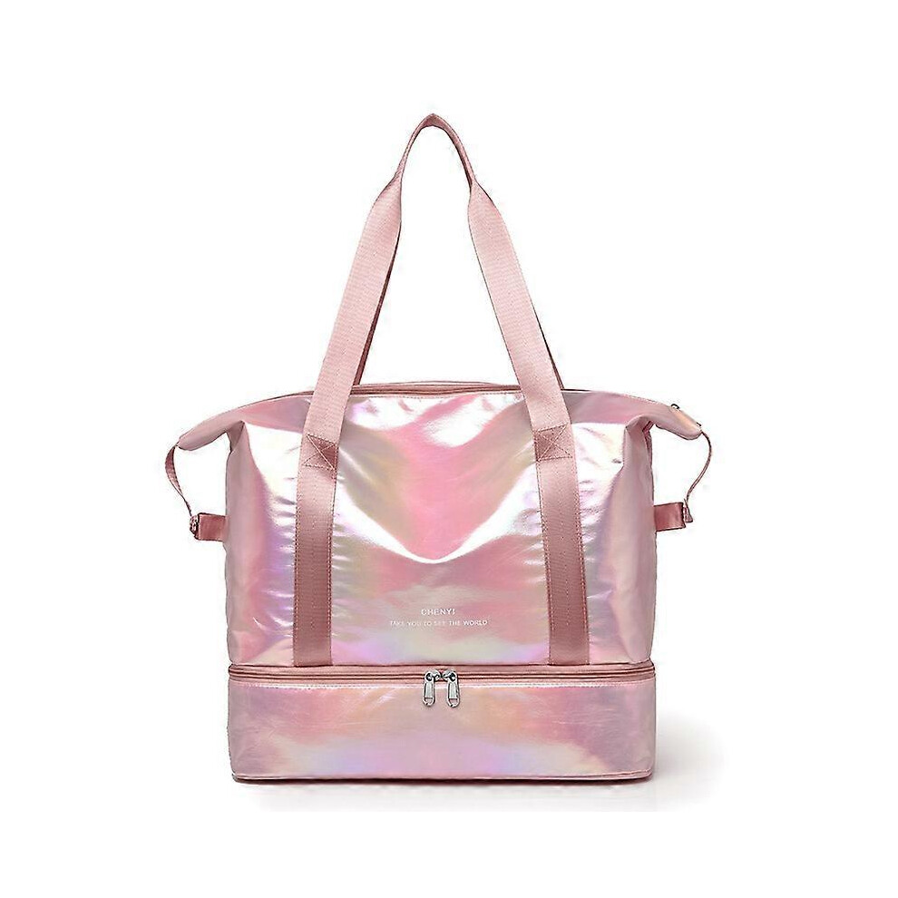 (Pink, One size) Gym Bag With Shoes Compartment & Wet Compartment, Large Waterproof Travel Bag Shoulder Bag Duffle Bag Overnight Bag For Women (pink)-image-OPC-PG57D8R-NEW