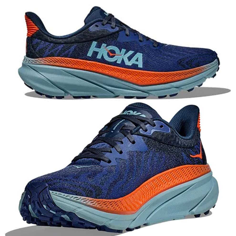 (Deep Blue, UK10.5/EU45) HOKA ONE ONE Challenger Atr 7 Men Trainers Wear-resistant Platform Running Shoes Jogger Sneakers Sport