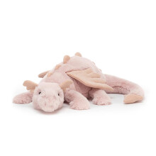 (Pink, 50cm/19.69in) Sky Jelly Dragon Plush Toy Cute Cartoon Girl Child Bedroom Doll Decoration Scene