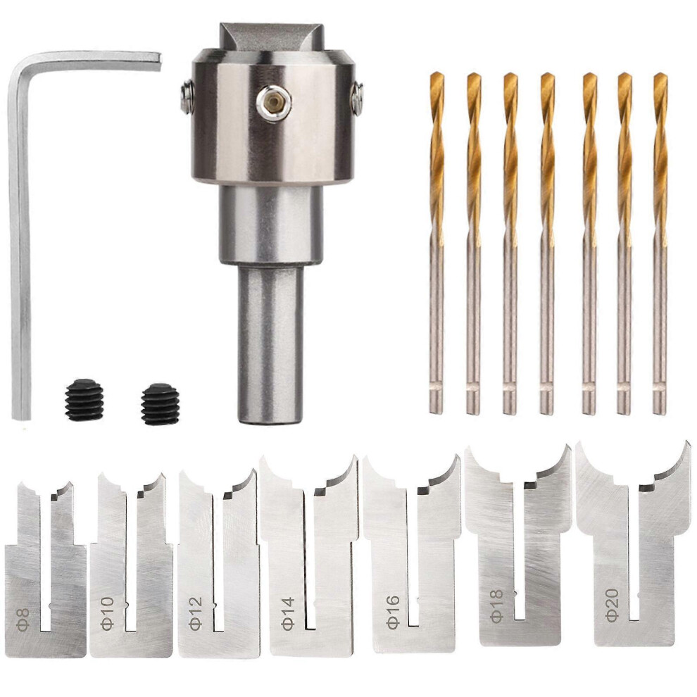 (As show, One size) 100% New Upgraded Replaceable Bead Drill Tools for Carving Rounded Beads on Wood - Lantern-shaped Design (8-20mm)