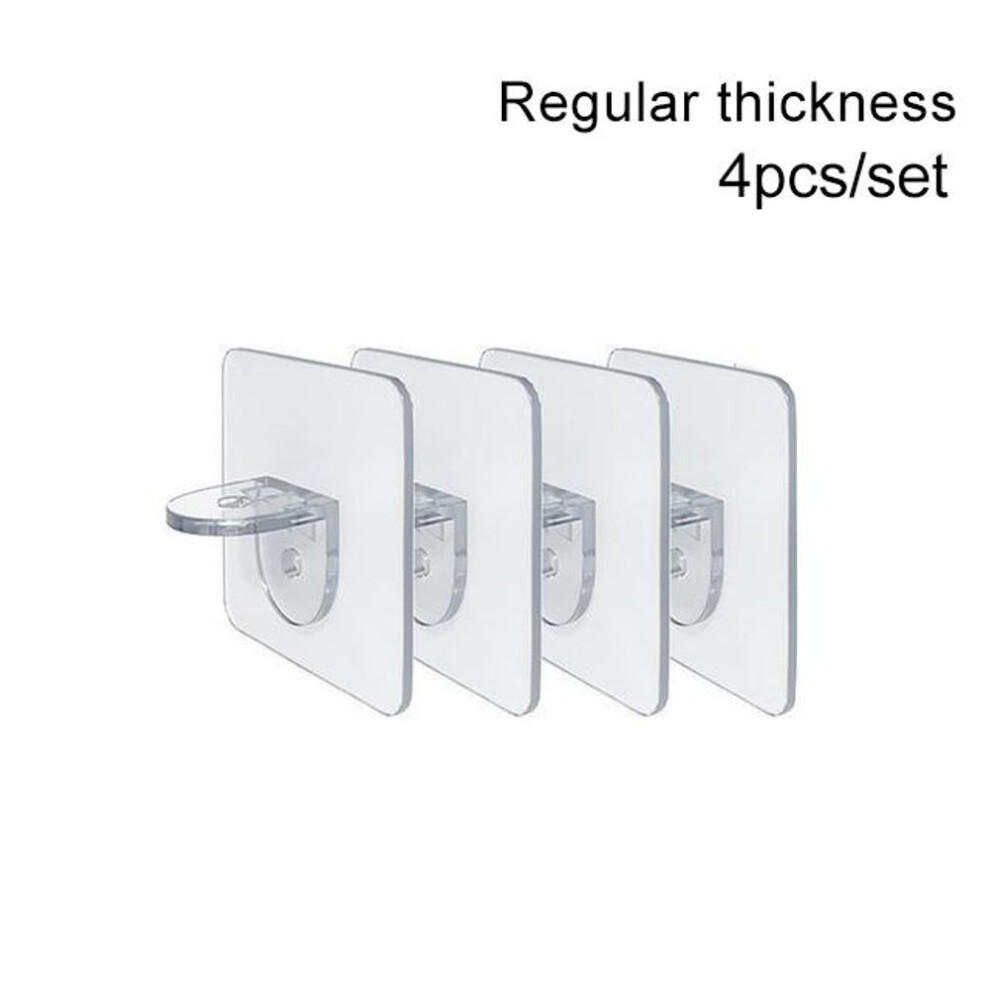 (4pcs Thin) 4/10pcs Adhesive Shelf Support Pegs Shelf Support Adhesive Pegs Closet Cabinet Shelf Support Clips Wall Hangers Strong Holders