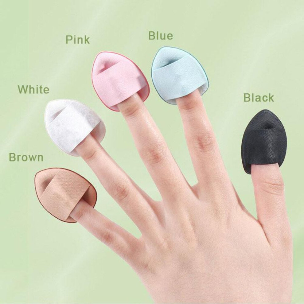 (brown, 1pc) 1 Pcs Mini Finger Puff Foundation Powder Detail Makeup Sponge Face Concealer Cream Blend Cosmetic Accessories Makeup Tools
