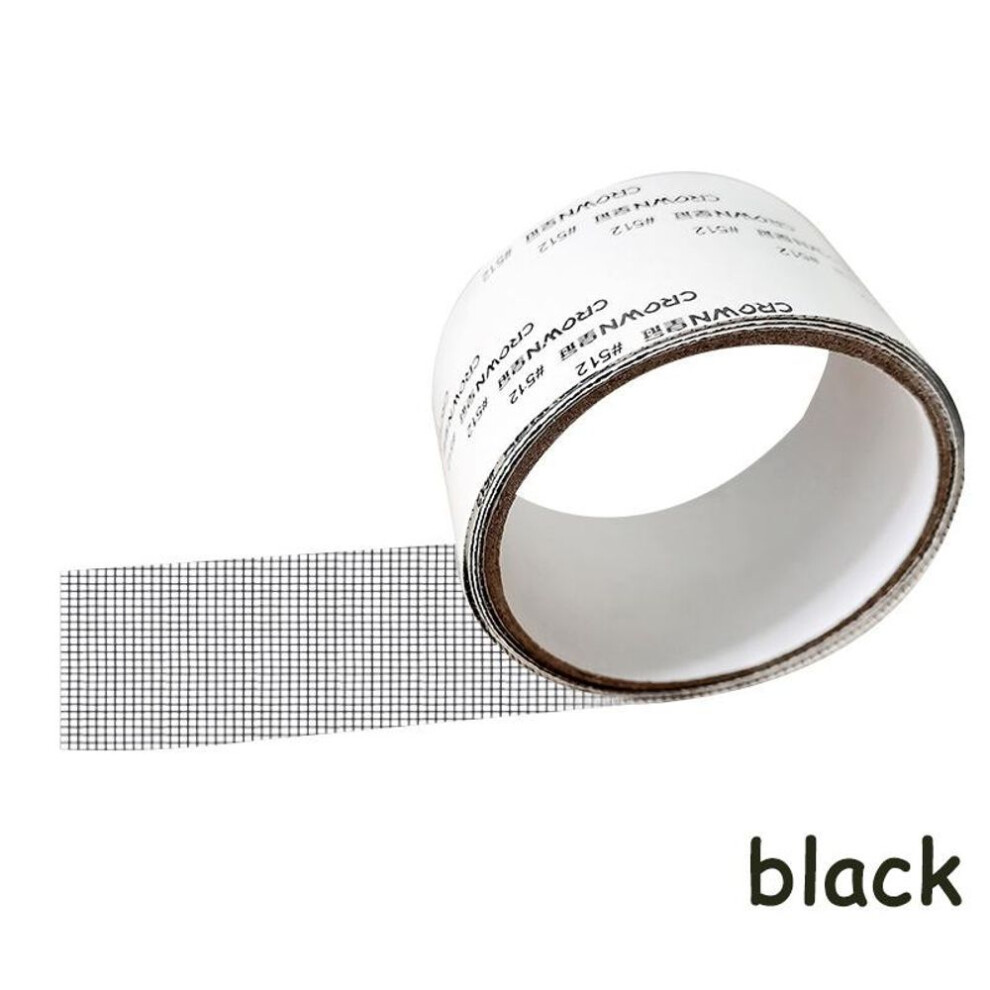 (black, 1PCS) Self-adhesive Window Screen Mosquito Net Repair Tape Patch Covering Up Holes Mesh Sticker Anti-mosquito Window Door Subsidy Tape