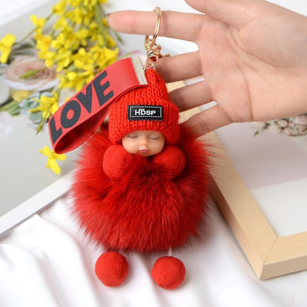 (Other) 9 CM Beauty For Lady Lovely Girl Bag Pendant Plush Doll Car Key Chain Pendant