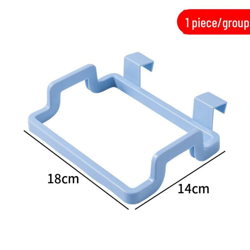 (blue) Portable Kitchen Garbage Bag Holder Hook For Dormitories And Doors - Simple, Space-saving Plastic Hanger For Trash Bags.