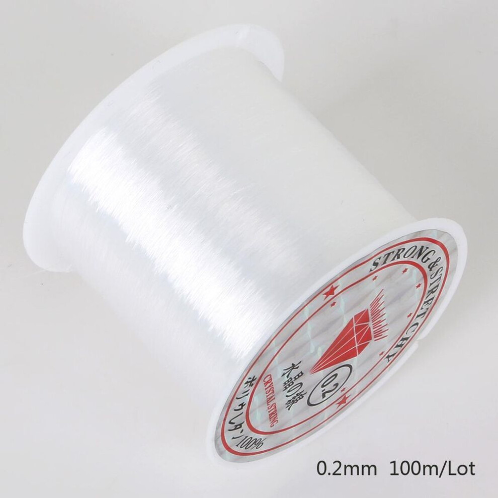 (0.2mm 100M) No Elasticity Transparent Non-stretch Fish Line Wire Nylon String Beading For Making Necklace Bracelet Diy Accessories