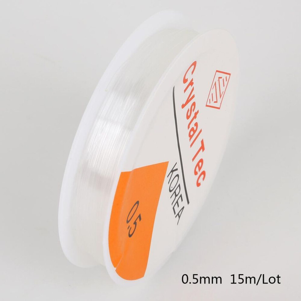 (0.5mm 15M) 0.4-1.0mm Transparent Elastic Crystal Line For Jewelry Making Beading Rope String Cord Thread