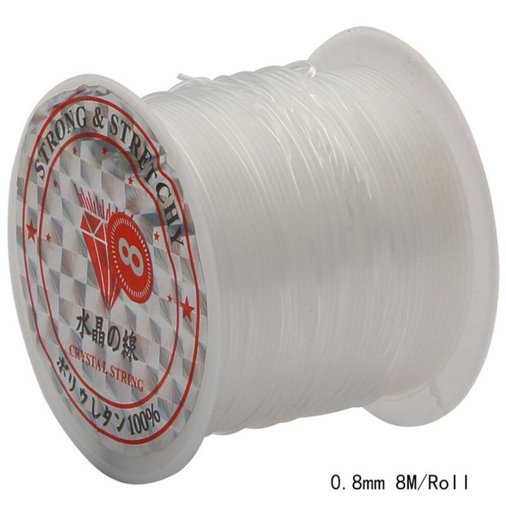 (0.8mm 8M) No Elasticity Transparent Non-stretch Fish Line Wire Nylon String Beading For Making Necklace Bracelet Diy Accessories