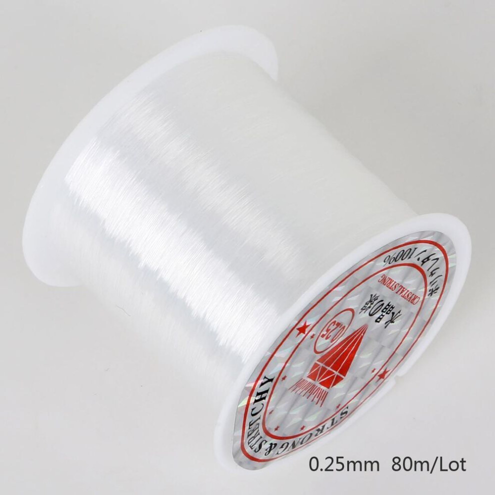 (0.25mm 80M) No Elasticity Transparent Non-stretch Fish Line Wire Nylon String Beading For Making Necklace Bracelet Diy Accessories