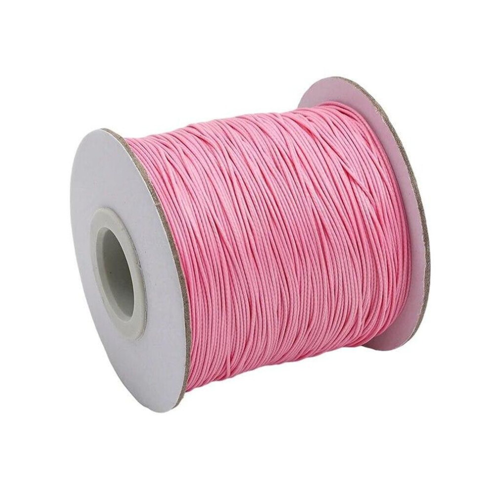 (pink) 10m/lot 20 Color Leather Line Waxed Cord Cotton Thread String Strap Necklace Rope For Jewelry Making Diy Bracelet Supplies