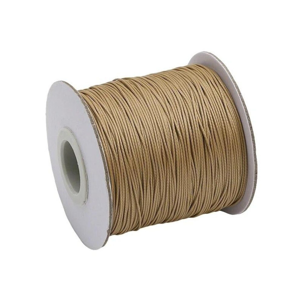 (light brown) 10m/lot 20 Color Leather Line Waxed Cord Cotton Thread String Strap Necklace Rope For Jewelry Making Diy Bracelet Supplies