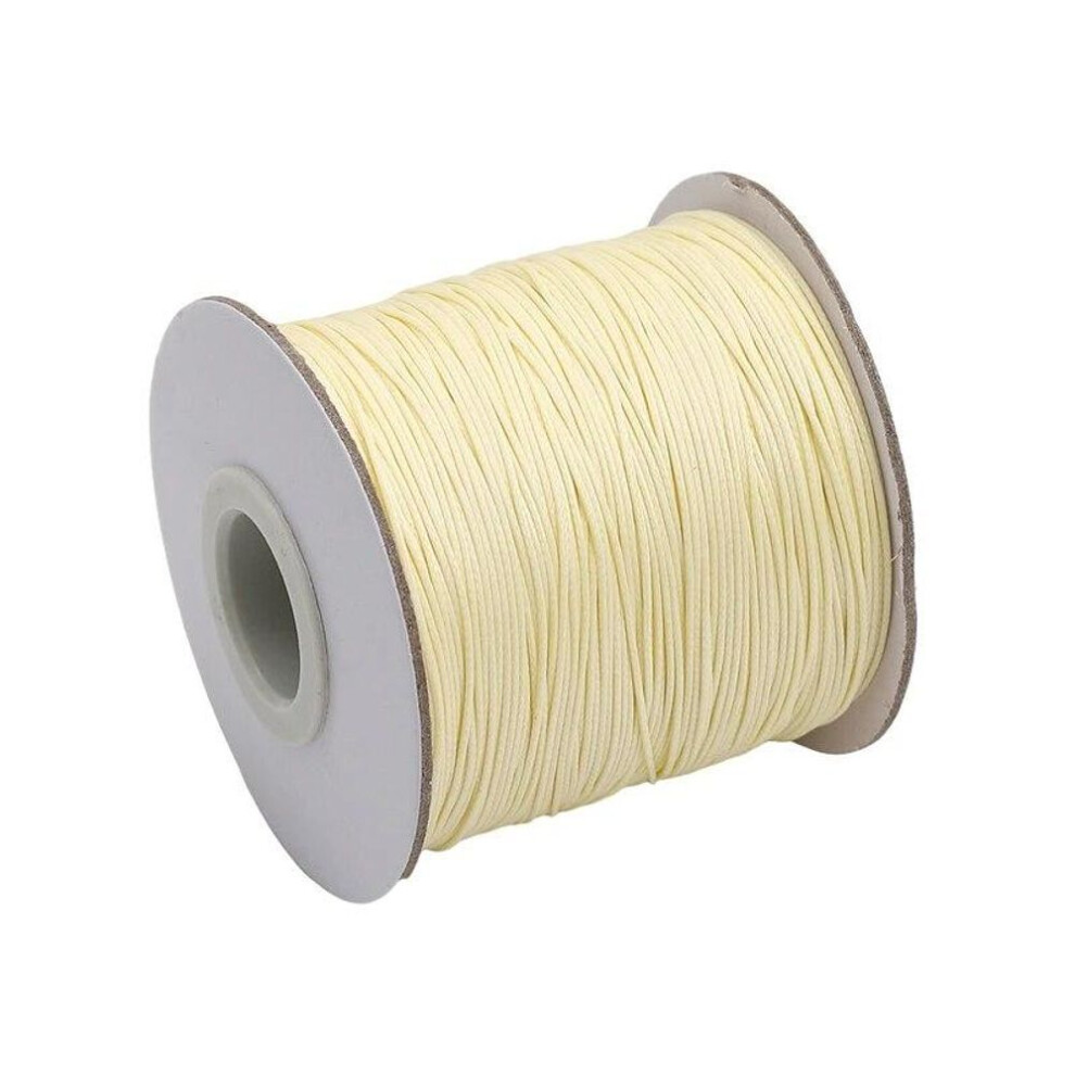 (ivory) 10m/lot 20 Color Leather Line Waxed Cord Cotton Thread String Strap Necklace Rope For Jewelry Making Diy Bracelet Supplies