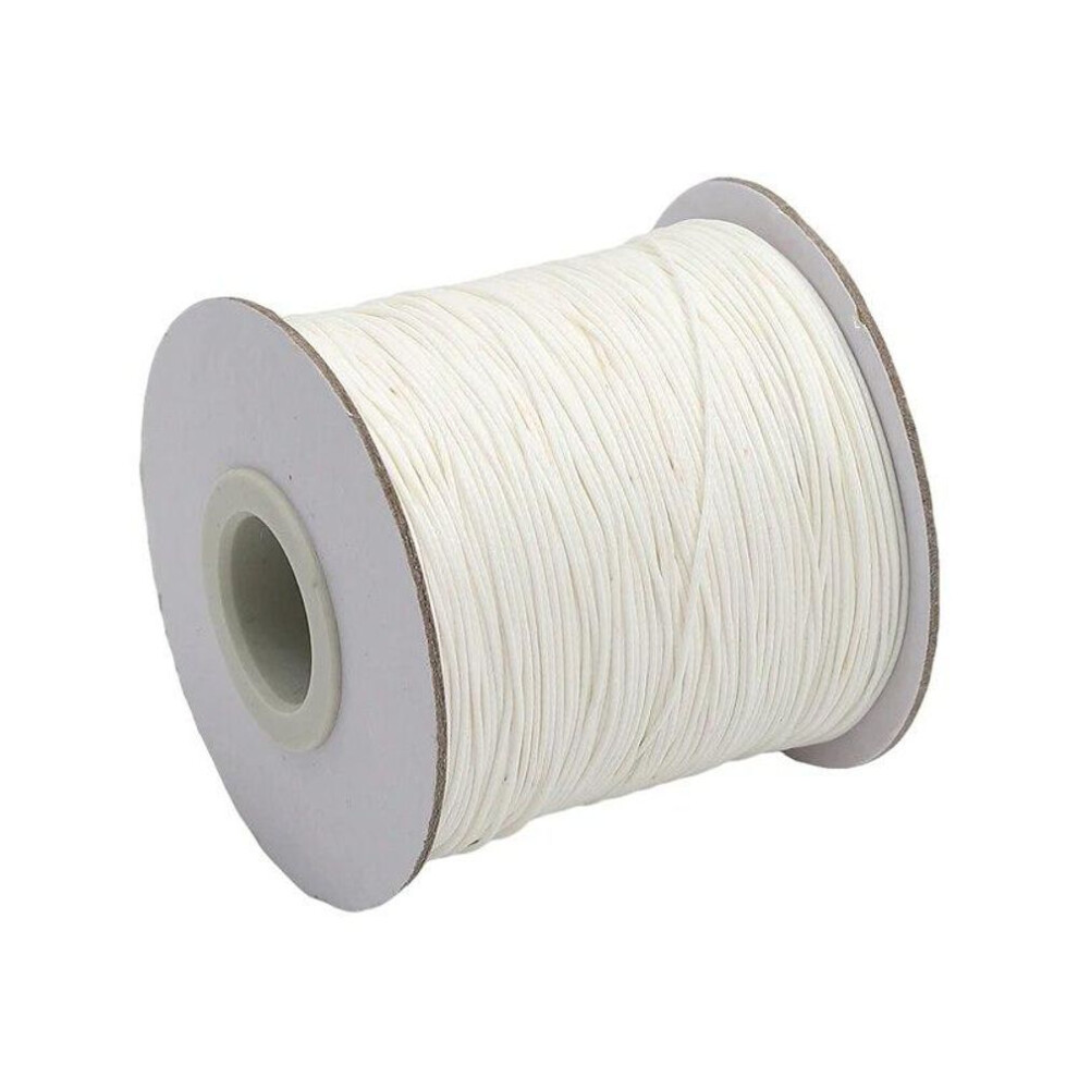 (white) 10m/lot 20 Color Leather Line Waxed Cord Cotton Thread String Strap Necklace Rope For Jewelry Making Diy Bracelet Supplies