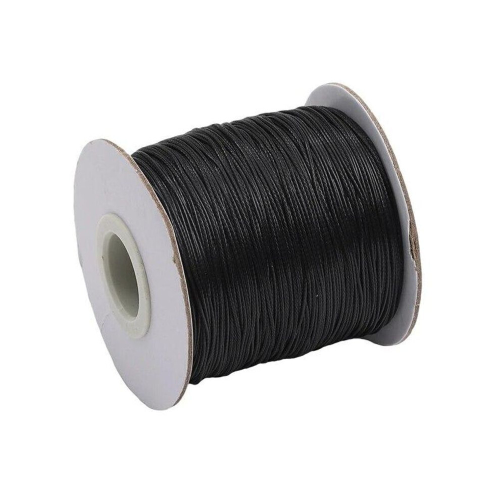 (black) 10m/lot 20 Color Leather Line Waxed Cord Cotton Thread String Strap Necklace Rope For Jewelry Making Diy Bracelet Supplies
