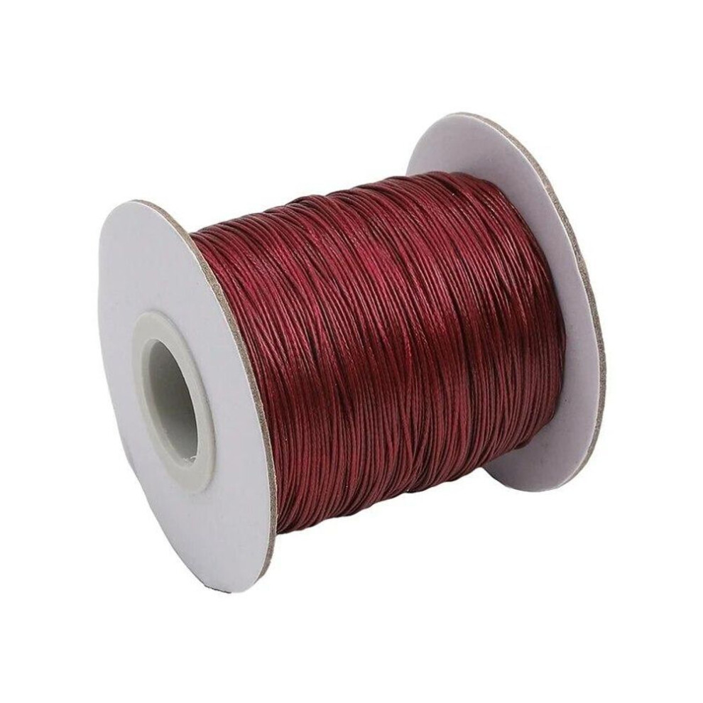 (dark red) 10m/lot 20 Color Leather Line Waxed Cord Cotton Thread String Strap Necklace Rope For Jewelry Making Diy Bracelet Supplies