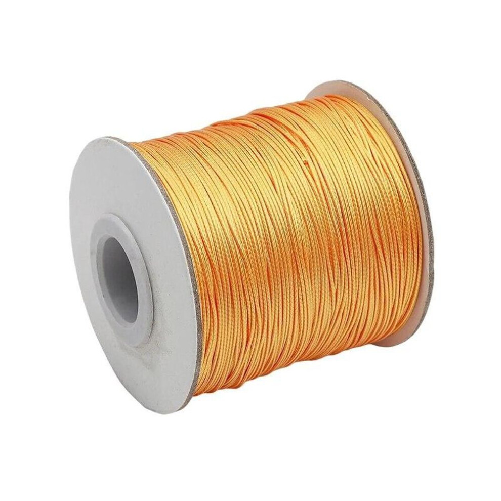 (chrome yellow) 10m/lot 20 Color Leather Line Waxed Cord Cotton Thread String Strap Necklace Rope For Jewelry Making Diy Bracelet Supplies