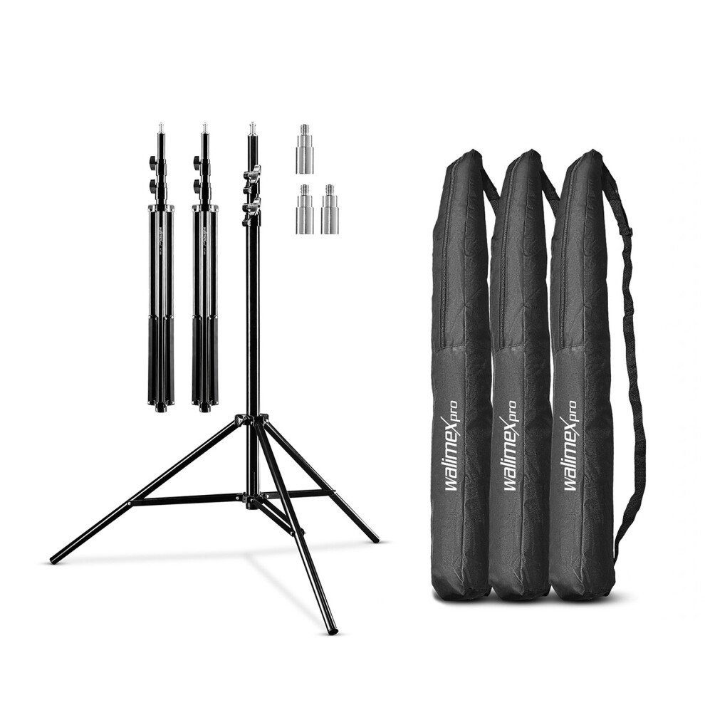 Walimex Pro Lichtstativ Wt-806 3Er-Set Bis 256 Cm Höhe - Bild 3
