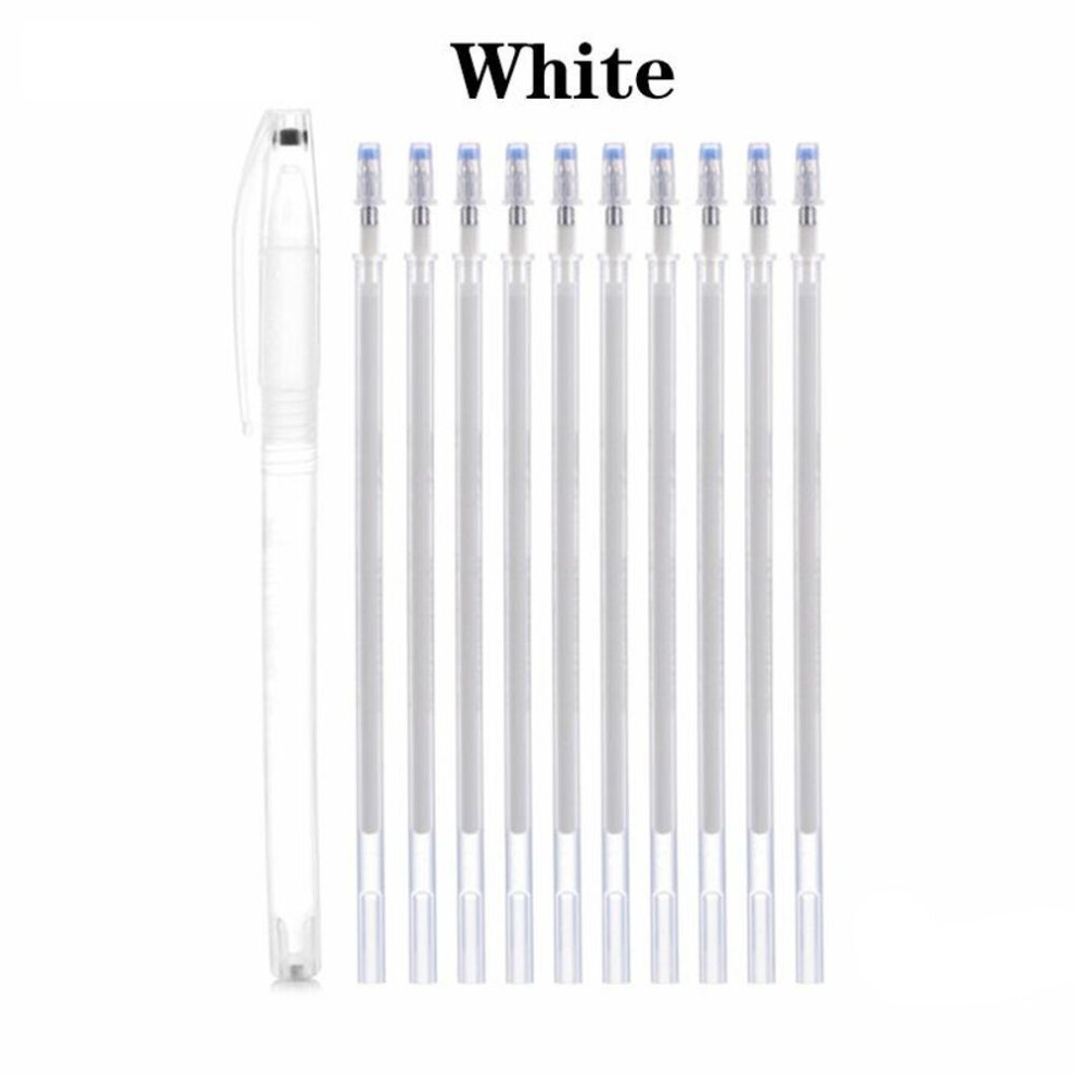 (white) 1set Heat Wrap Fade Out Fabric Markers Pencil High Temperature Disappearing Marker Pens Sewing Drawing Lines Accessories