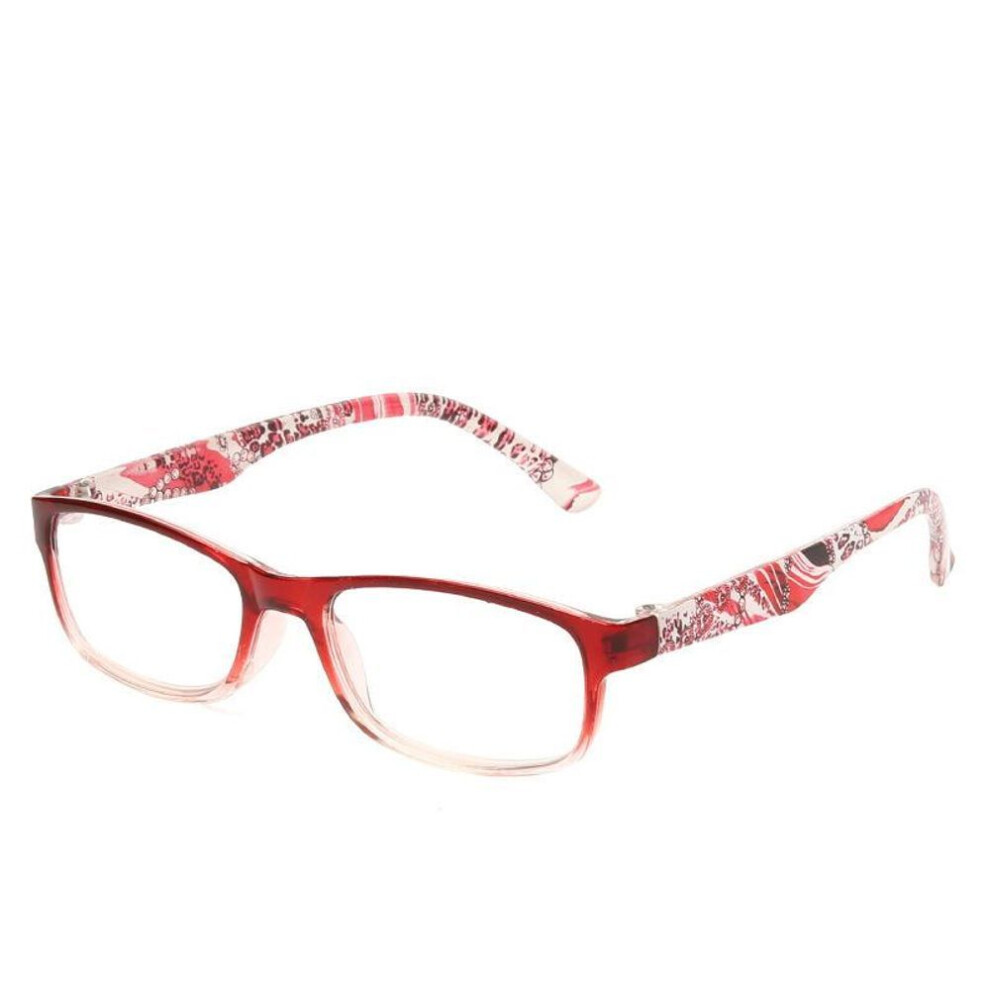 (red, +3.5) Comfortable Fashion Reading Glasses