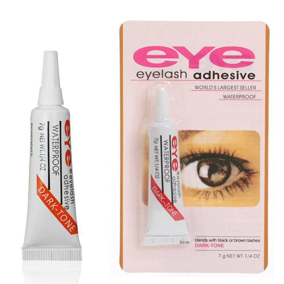 (red) 1pc False Eyelashes Makeup Adhesive False Eyelash Glue Clear-white Dark-black Waterproof Eye Lash