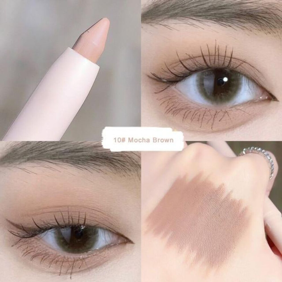 (as the picture, 10#) New Eye Shadow Lying Silkworm Highlighter Pen Korean Eyes Makeup Matte White Pearl High-gloss Brightening Glitter Eyeshadow Stick