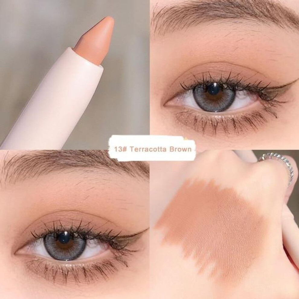 (as the picture, 13#) New Eye Shadow Lying Silkworm Highlighter Pen Korean Eyes Makeup Matte White Pearl High-gloss Brightening Glitter Eyeshadow Stick