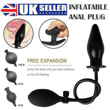 Inflatable Butt Plug Anal Stretcher Plug Silicone Flexible Dildo Men Sex Toy