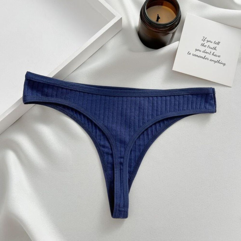 (as the picture, XL) FINETOO Thong Underwear - Soft Cotton, Sexy Low-Rise, S-XL
