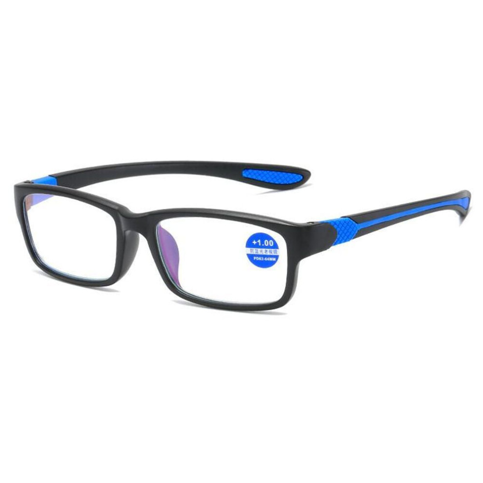 (blue, +3.5) Fashion Men Women Sport Reading Glasses Plastic Presbyopia Eyeglasses
