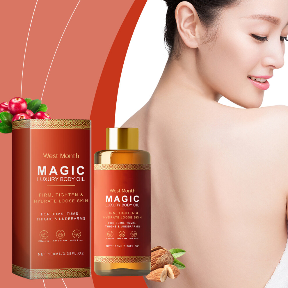 Leatpharkee Magic Luxury Body Oil Firm Tighten Hydrate Loose Skin For Bums Tums Thighs Underarms