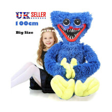 100 cm Blauer Huggy Wuggy Poppy Playtime Plüschspielzeug – Große Kuschelfigur zum Umarmen