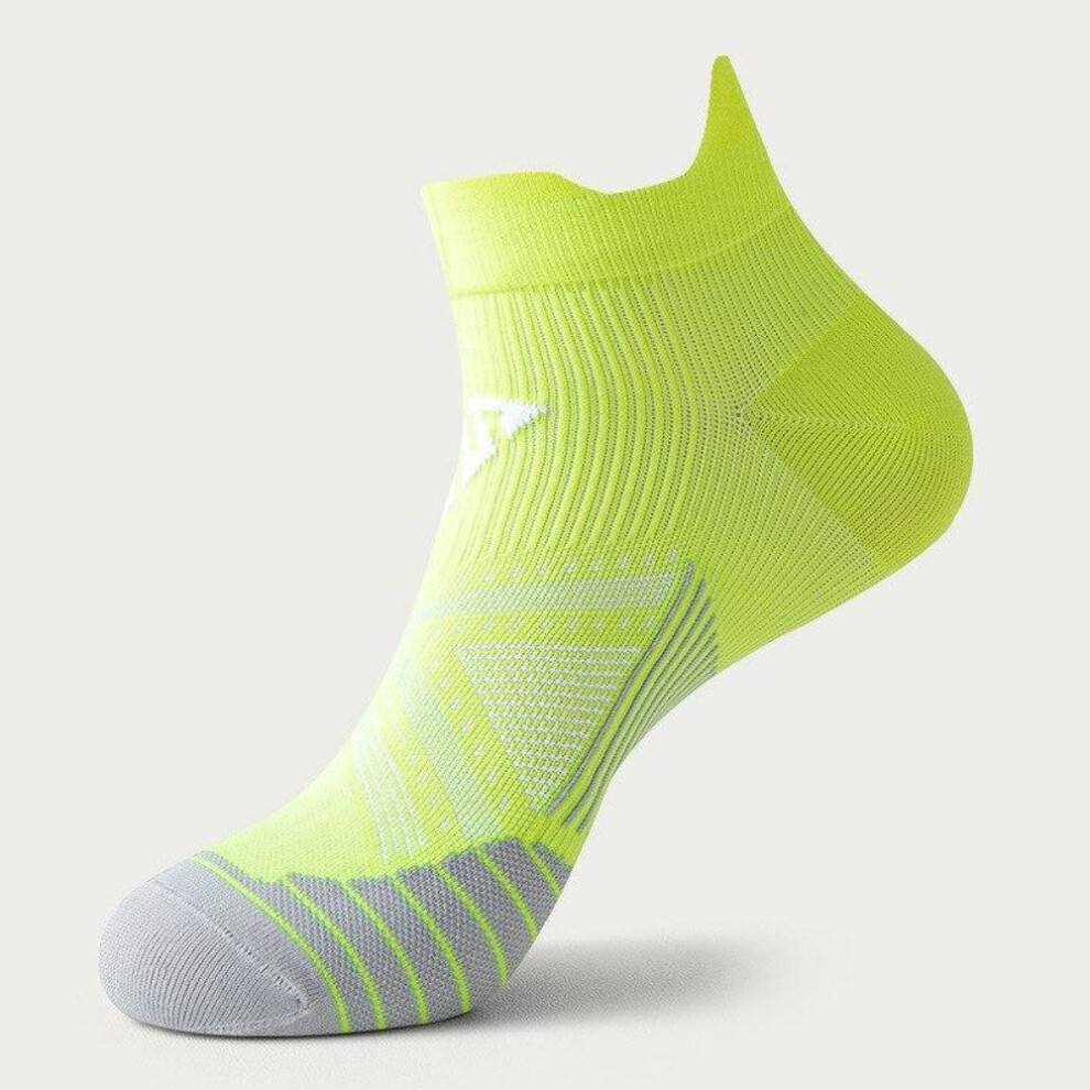 (lemon yellow, Men EUR 39-44) Men Women Running Socks Summer Quick Dry Breathable Outdoor Sports Socks Professional Fitness Gym Marathon Riding Cycling Socks