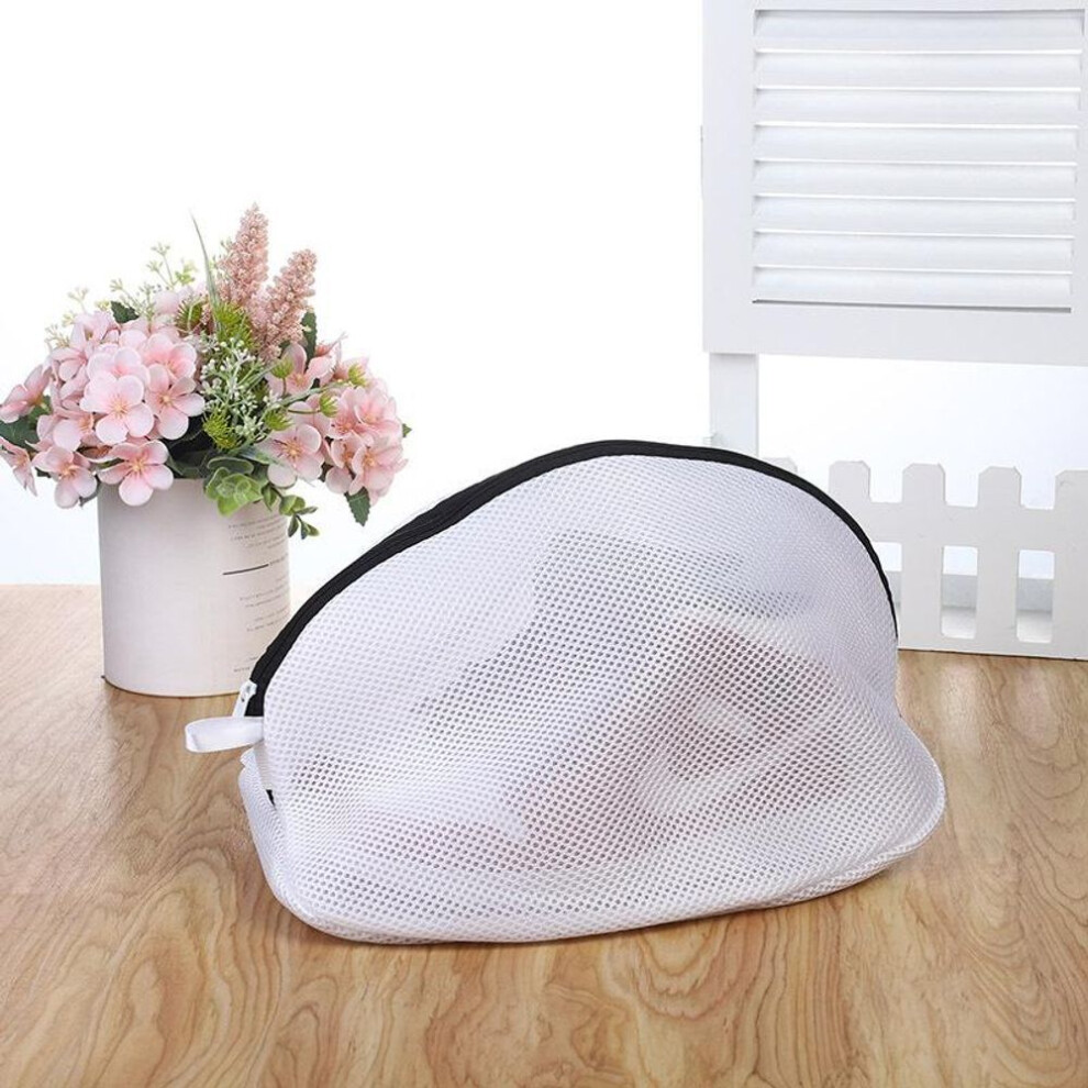 (black) Mesh Laundry Bag Washing Machine Shoes Bag With Zips Travel Shoe Storage Bags Protective Clothes Storage Box Organizer Bags