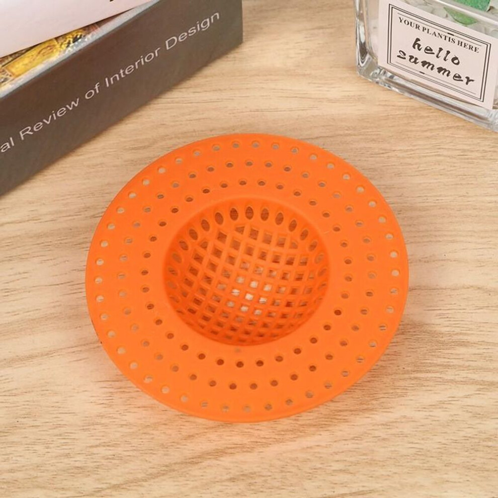 (orange) Plastic Kitchen Sink Filter Strainer for Floor Drains