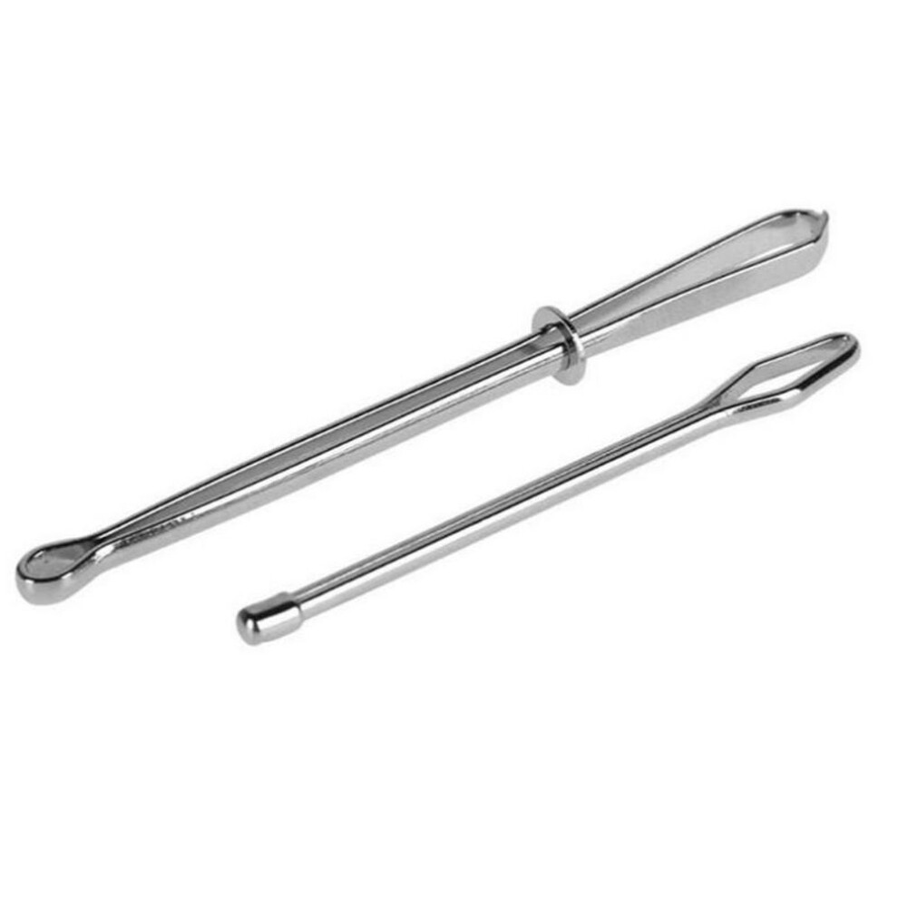 (2pcs) 2pcs Stainless Steel Cited Clips Elastic Belt Wearing Rope Weaving Tool Wrap Rope Sewing Accessories