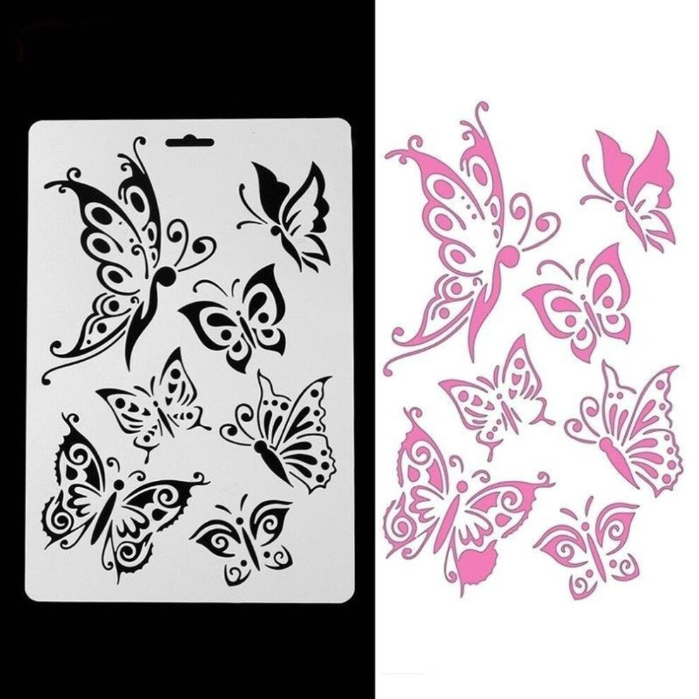(1PC) 1pc Butterfly Stencils For Wall Painting Diy Scrapbooking Po Album Paper Card Making Craft