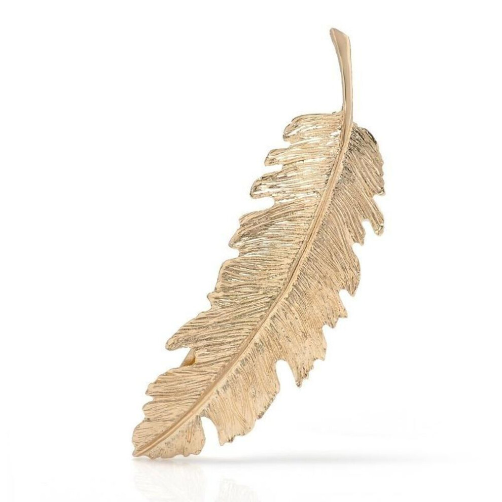 (gold) Leaf Feather Hair Clip Hairpin Barrette Bobby Pins Women Accseeories