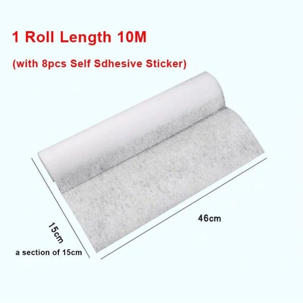 (as the picture, Length 10m) 46cm*5/10m Range Hood Filter Paper Non-woven Oil-proof Cotton Filter Disposable Range Hood Exhaust Fan Filter Extractor Tools