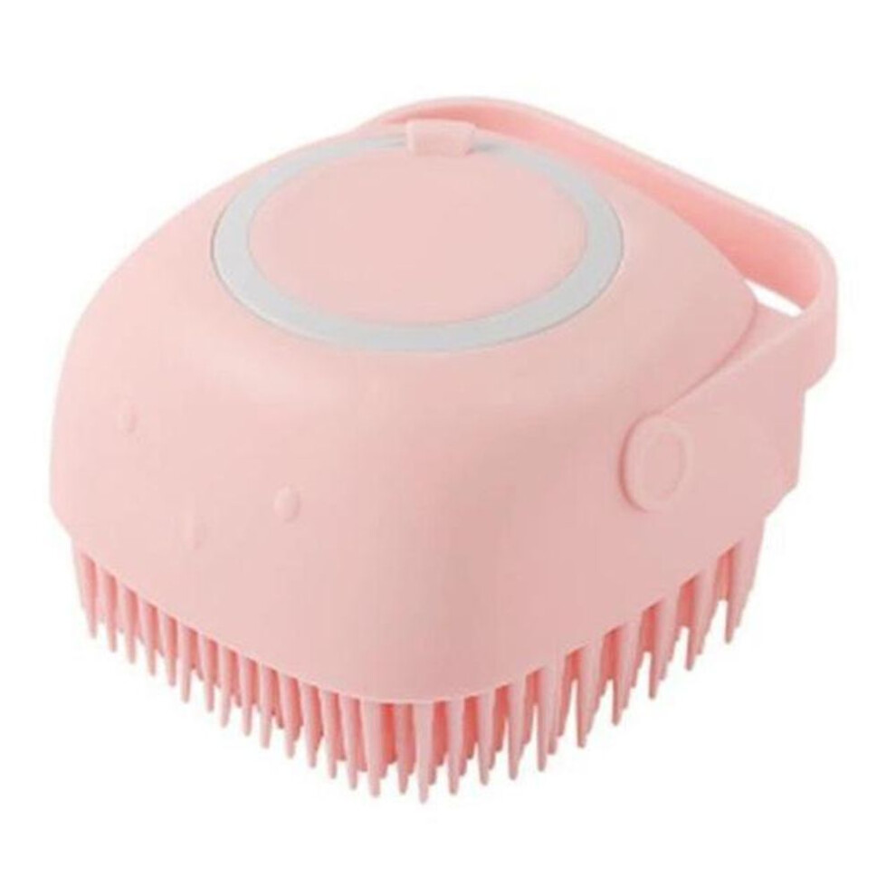 (pink, Square) Pet Bath Brush Shampoo Massage Brush Soft Silicone Puppy Cat Comb Pet Dog Cleaning Brush For Dog Cat Shower Grooming Tool