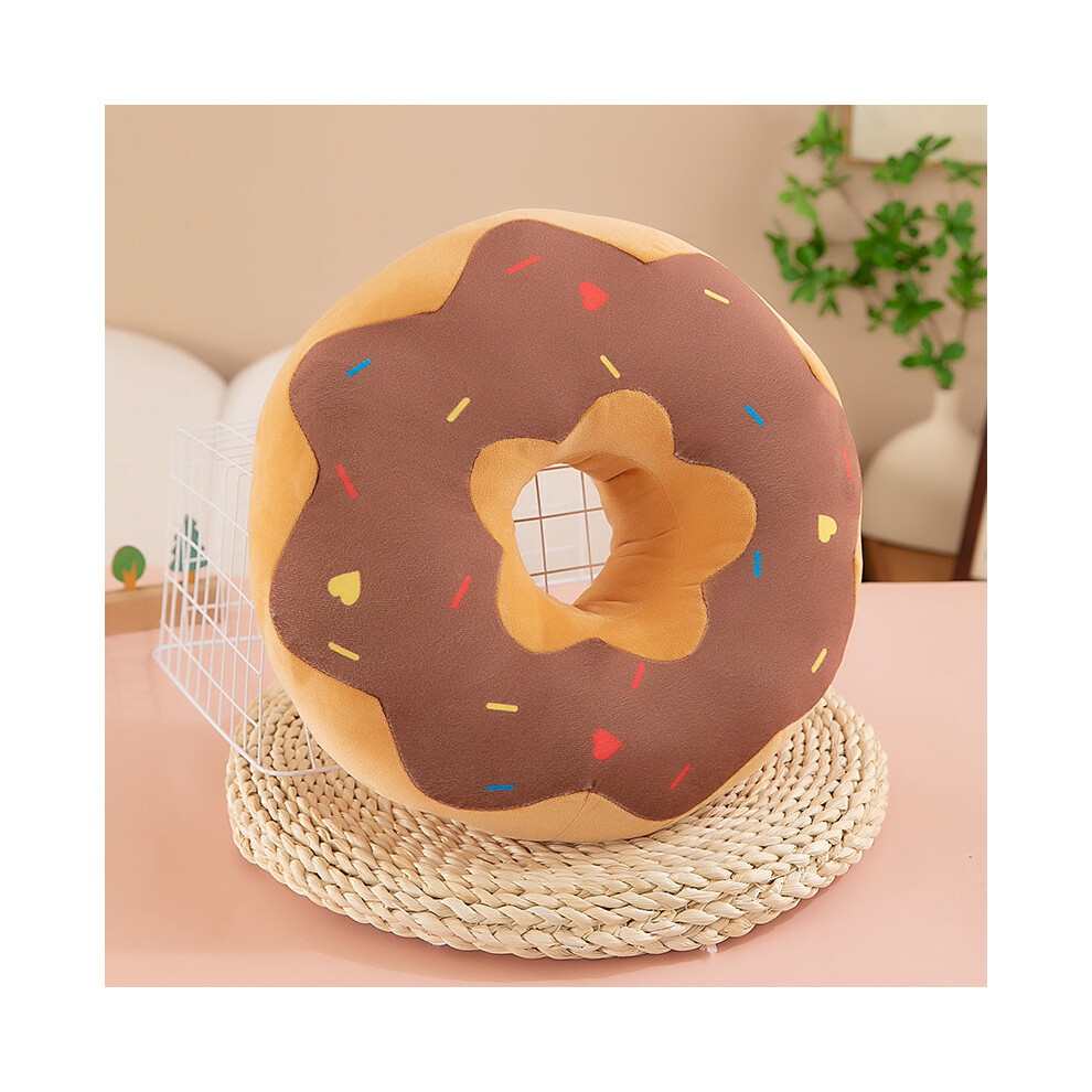 (, 40Cm/15.75In) Donut Stuffed Animal Cute Cartoon Sofa Cushion Girls Children Doll Holiday Gift Brown