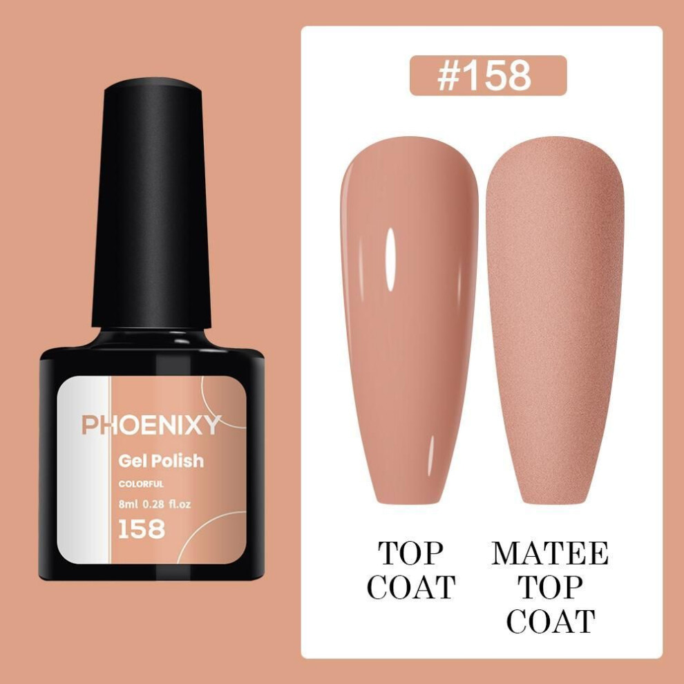 (color 58) PHOENIXY 60-Color UV Gel Nail Polish Set with Glitter, 8ML