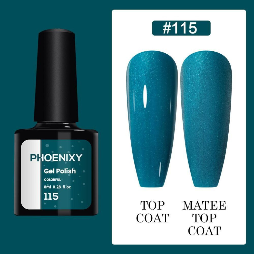 (color 15) PHOENIXY 60-Color UV Gel Nail Polish Set with Glitter, 8ML