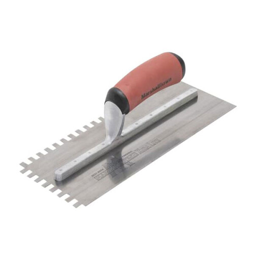 Marshalltown Marshalltown M5779SSDXH 10mm StainlessSteel SquareNotched Trowel DuraSoft Handle